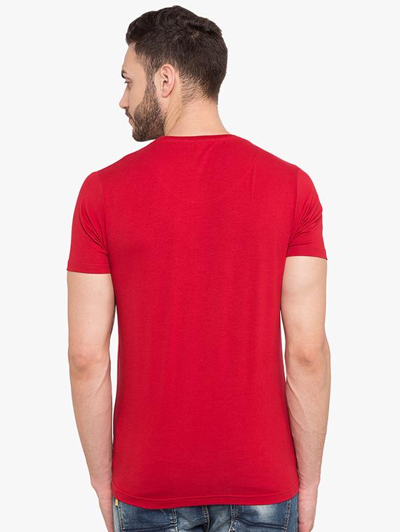 red chest printed t-shirt - 15519174 - Zoom Image - 3
