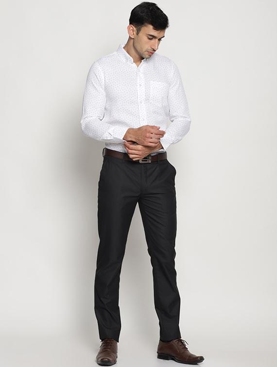 white cotton formal shirt - 15519225 - Zoom Image - 4