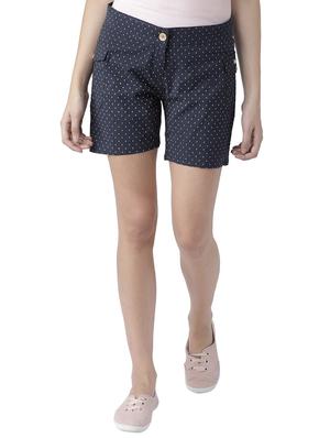 polka dotted mid waist shorts - 15519423 - Standard Image - 1