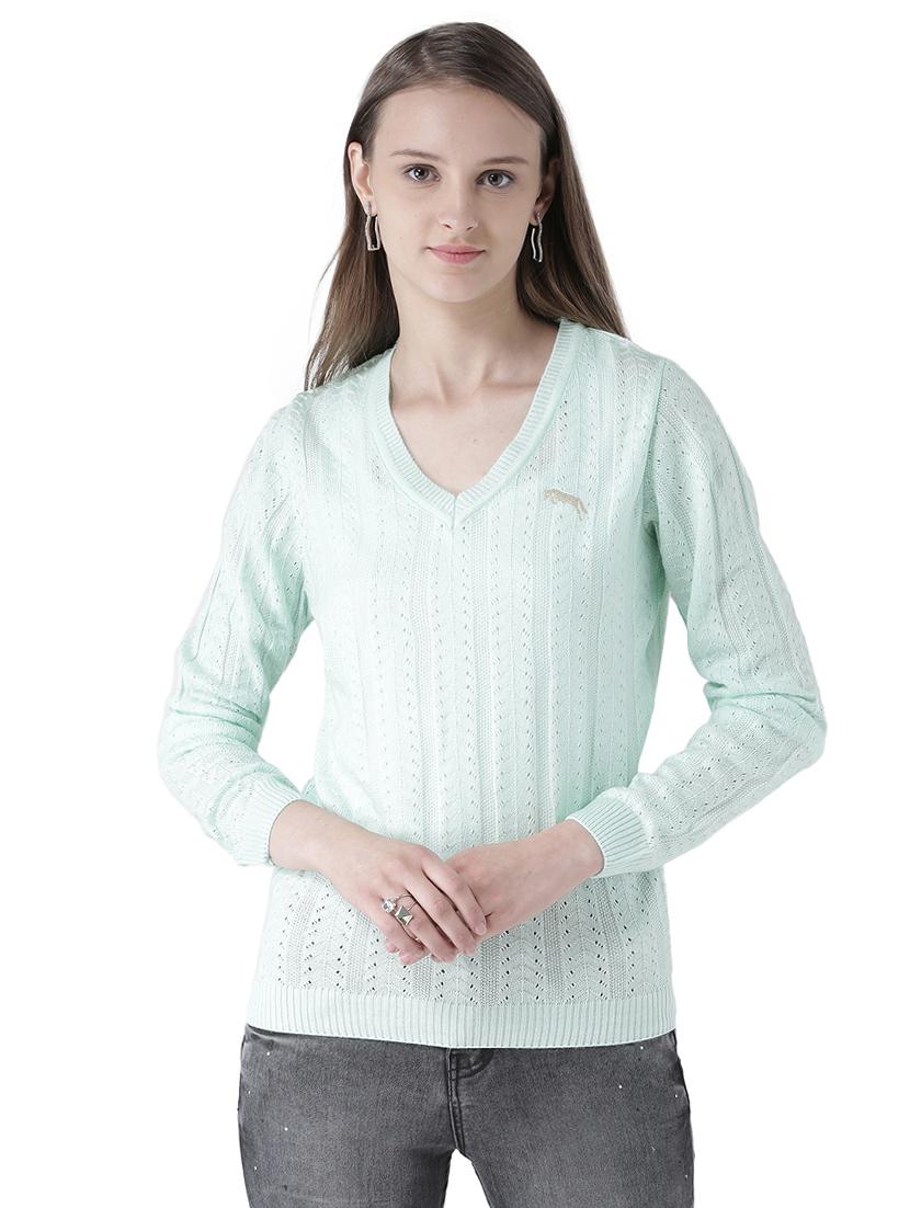 ribbed hem v-neck pullover - 15519457 - Zoom Image - 1