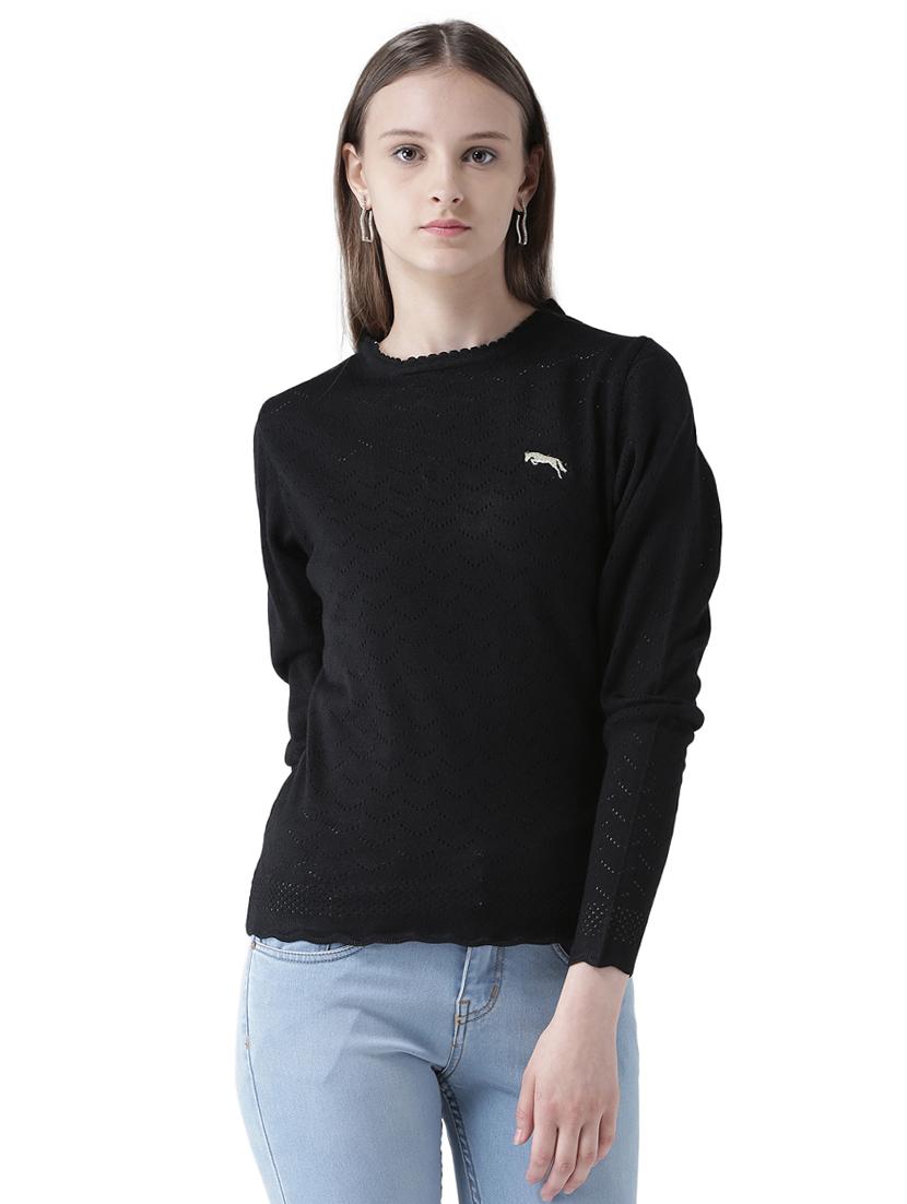 pointelle knit scallop edge pullover - 15519458 - Zoom Image - 1