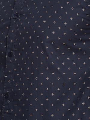 navy blue cotton casual shirt - 15519473 - Standard Image - 5