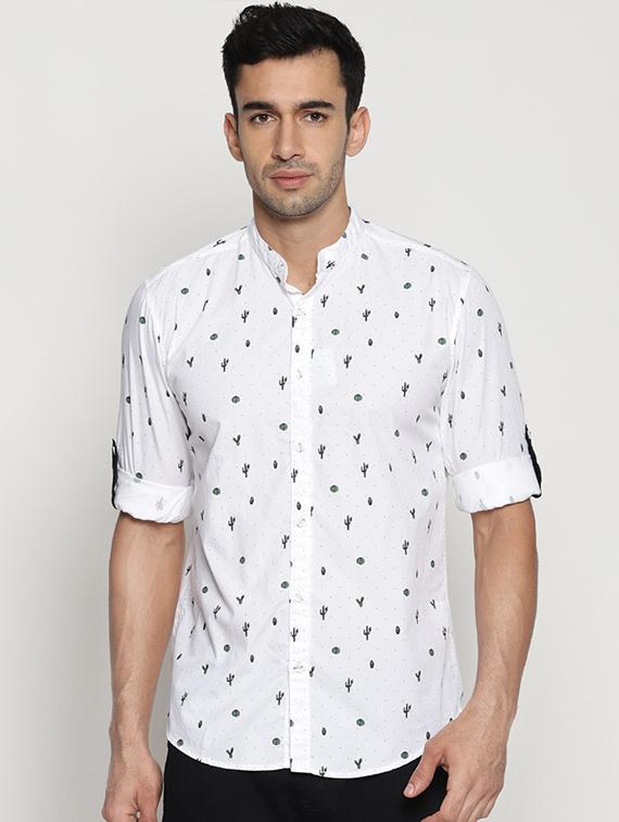 white cotton casual shirt - 15519474 - Zoom Image - 1