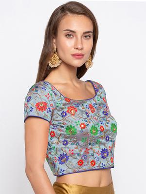 embroidered drawstring blouse - 15520234 - Standard Image - 2