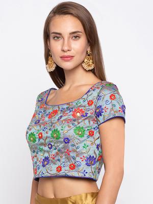 embroidered drawstring blouse - 15520234 - Standard Image - 3