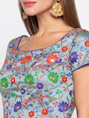 embroidered drawstring blouse - 15520234 - Standard Image - 5