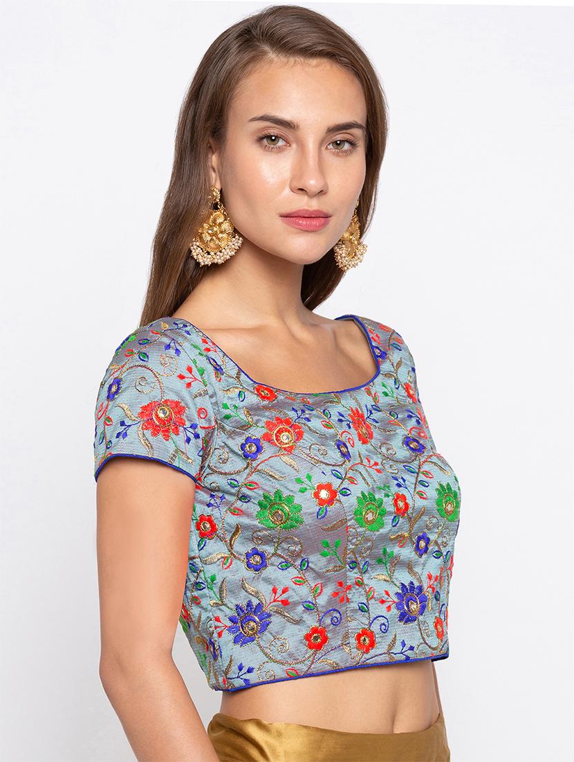 embroidered drawstring blouse - 15520234 - Zoom Image - 2