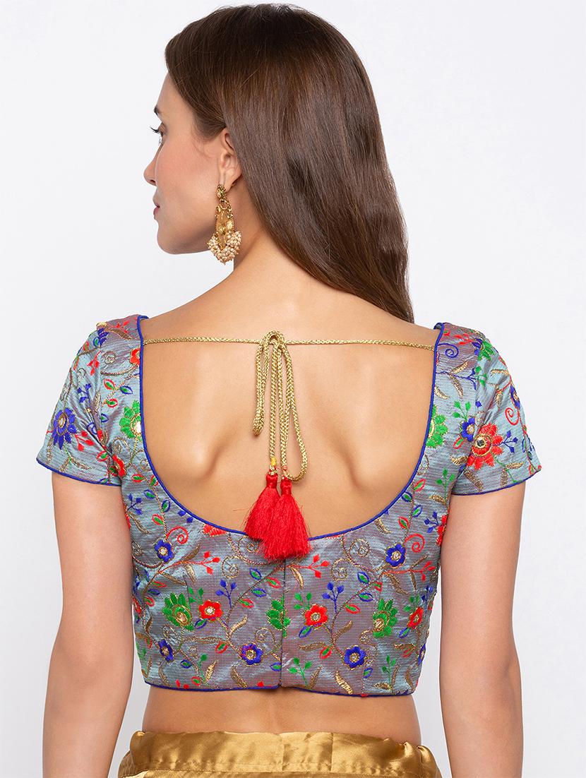 embroidered drawstring blouse - 15520234 - Zoom Image - 4