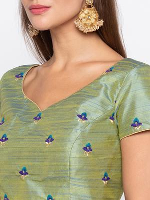 embroidered drawstring blouse - 15520237 - Standard Image - 5