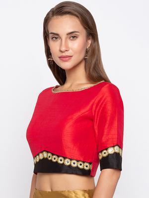 color block lace detail blouse - 15520259 - Standard Image - 3