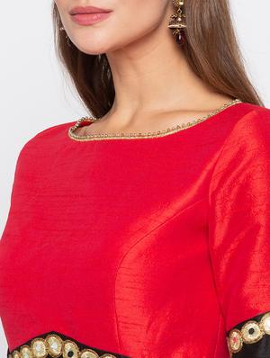 color block lace detail blouse - 15520259 - Standard Image - 5