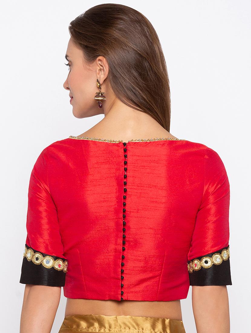 color block lace detail blouse - 15520259 - Zoom Image - 4