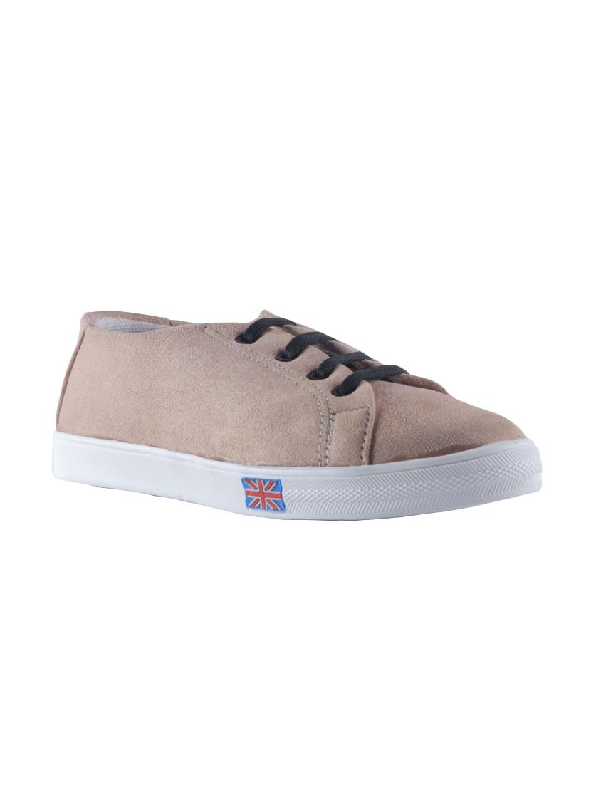 beige lace-up sneakers - 15520357 - Zoom Image - 1