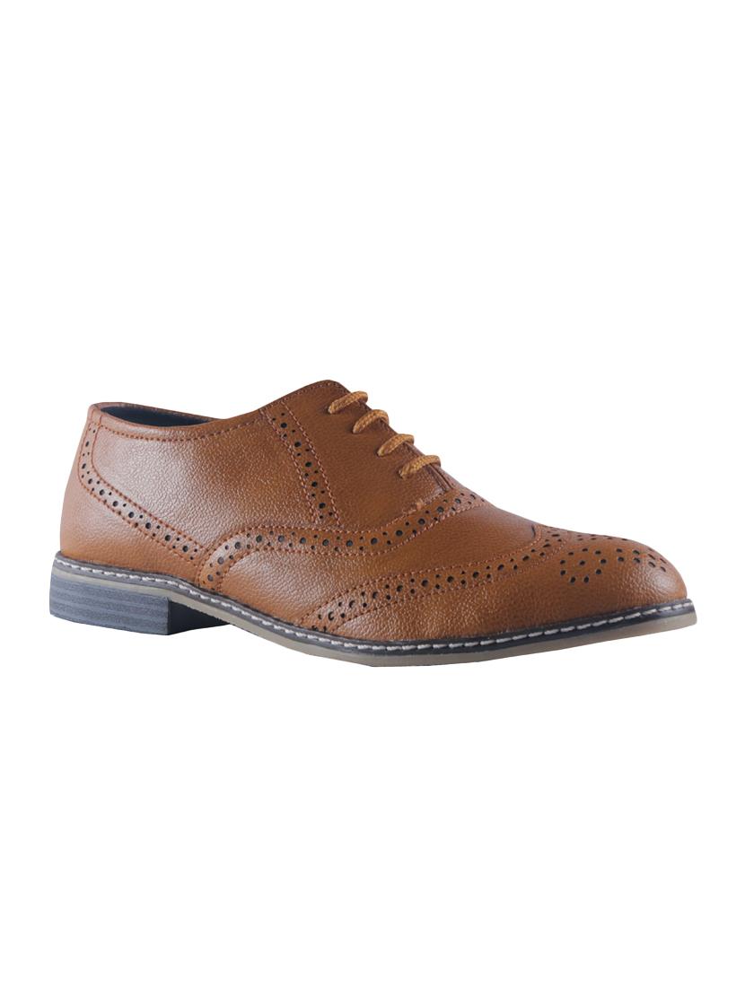 tan lace-up formal shoes - 15520360 - Zoom Image - 1