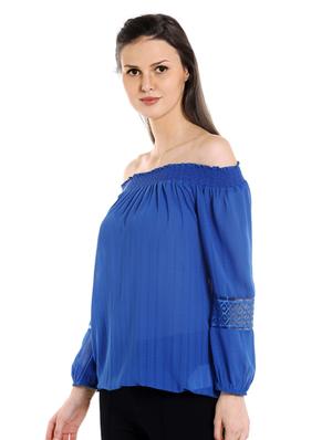 off-shoulder blouson top - 15520788 - Standard Image - 2