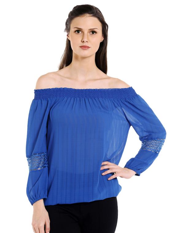 off-shoulder blouson top - 15520788 - Zoom Image - 1