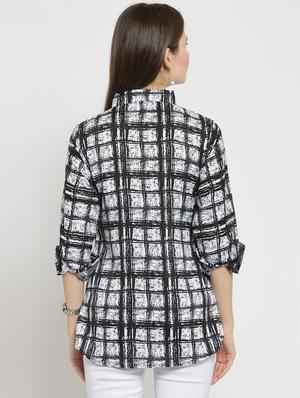 roll-up sleeved checkered shirt - 15521035 - Standard Image - 3