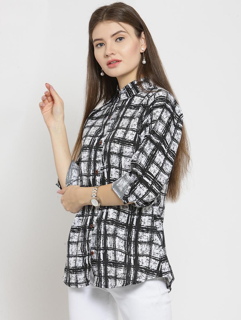 roll-up sleeved checkered shirt - 15521035 - Zoom Image - 2