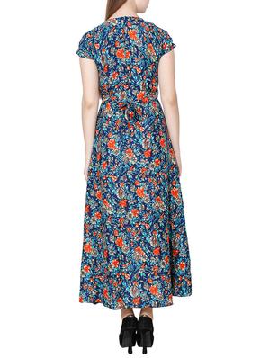tie back floral maxi dress - 15521054 - Standard Image - 3