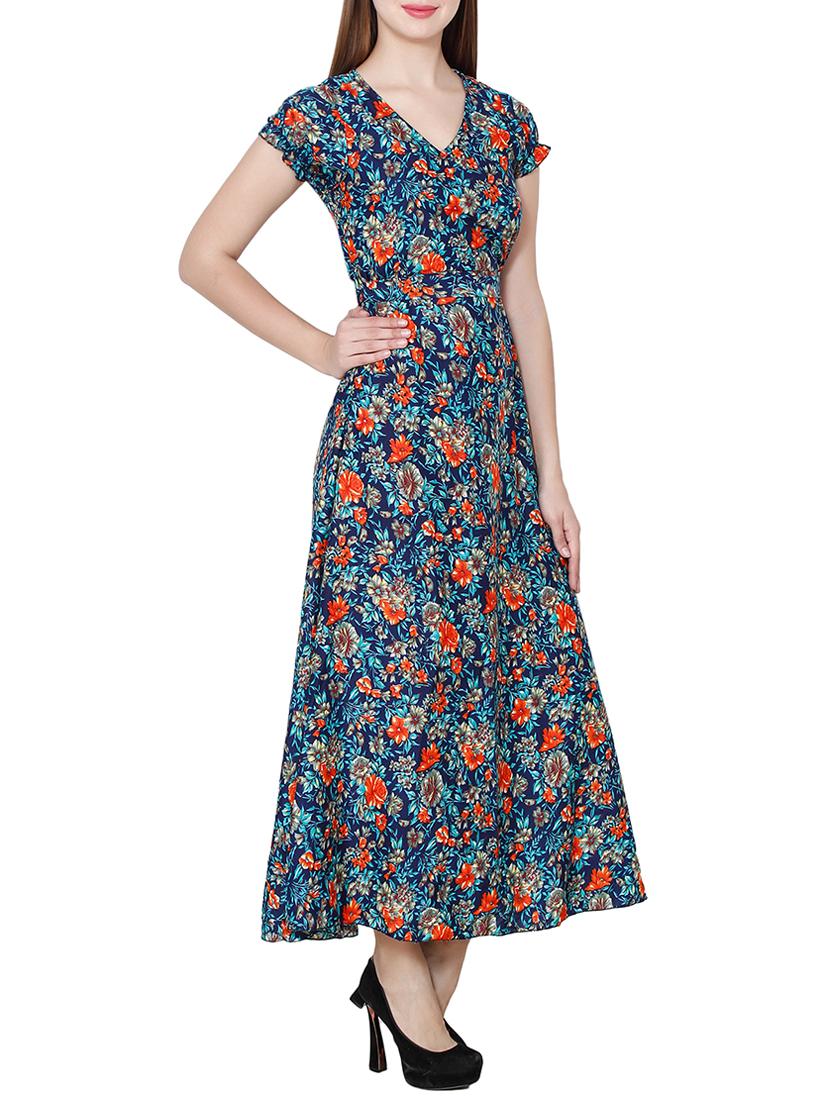 tie back floral maxi dress - 15521054 - Zoom Image - 2