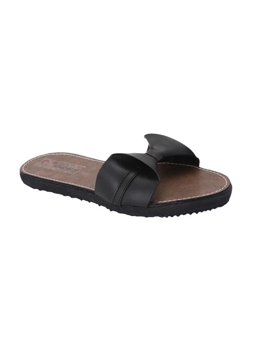 black slip on sandals - 15521716 - Standard Image - 1
