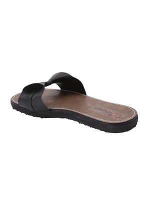 black slip on sandals - 15521716 - Standard Image - 3