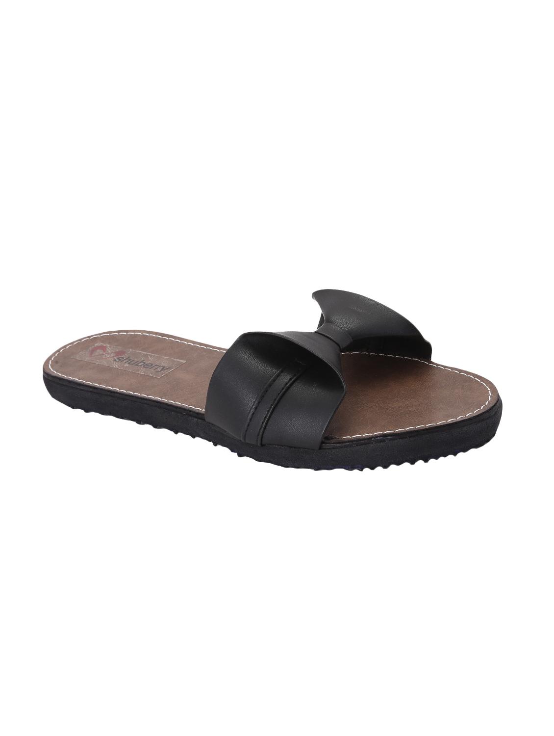 black slip on sandals - 15521716 - Zoom Image - 1