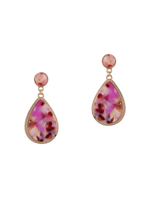pink gold tone stone earrings - 15521773 - Standard Image - 1