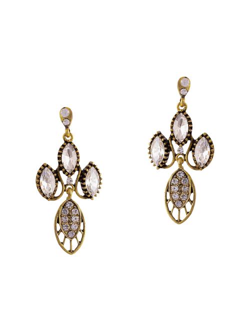 gold tone stone earrings - 15521835 - Standard Image - 1