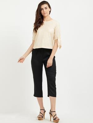 tie up sleeved striped top - 15521914 - Standard Image - 4