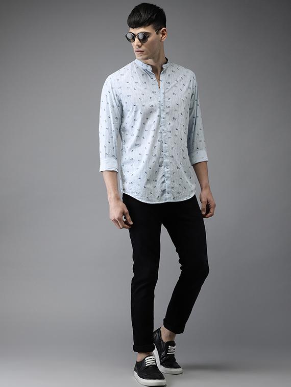blue cotton casual shirt - 15521933 - Zoom Image - 4