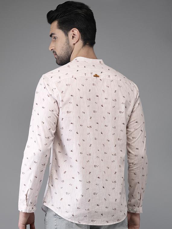 pink cotton casual shirt - 15521935 - Zoom Image - 3