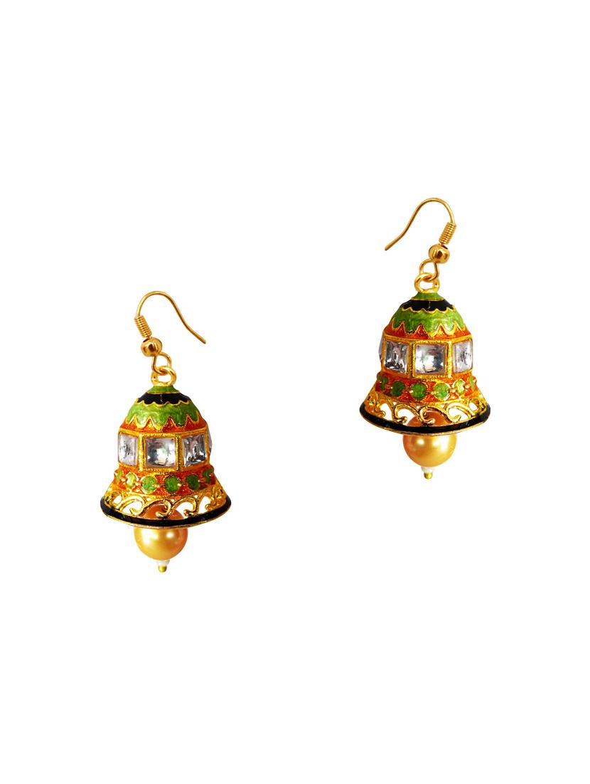 multi colored meenakari earrings - 15522339 - Zoom Image - 1