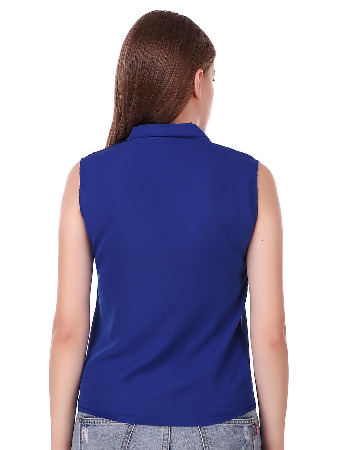 pleated front sleeveless top - 15522401 - Zoom Image - 3