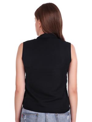 pleated front sleeveless top - 15522402 - Standard Image - 3