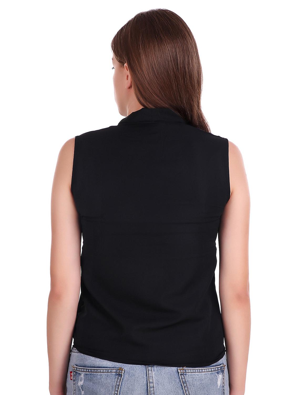 pleated front sleeveless top - 15522402 - Zoom Image - 3