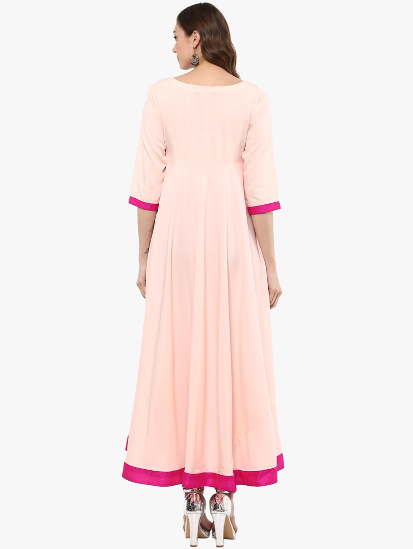 high low embroidered kurta - 15523817 - Zoom Image - 3