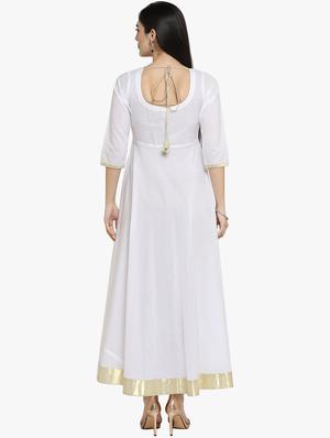 flared embroidered patches kurta - 15523829 - Standard Image - 3