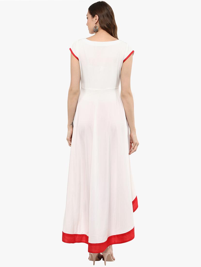 high low hem detailing anarkali kurta - 15523837 - Zoom Image - 3