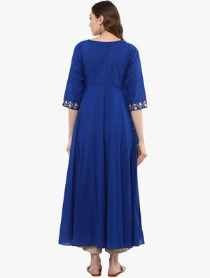 a-line block print kurta - 15523843 - Standard Image - 3