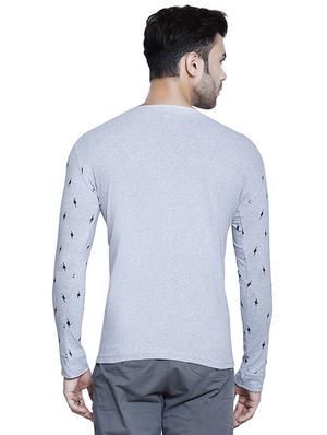 grey cotton front print t-shirt - 15523945 - Standard Image - 3