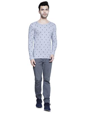 grey cotton front print t-shirt - 15523945 - Standard Image - 4