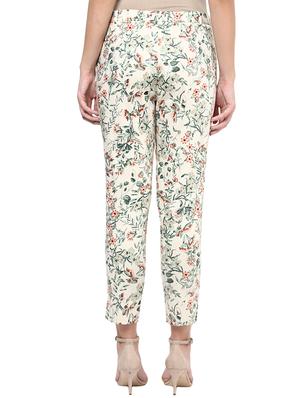 bottom slit floral trousers - 15524047 - Standard Image - 3