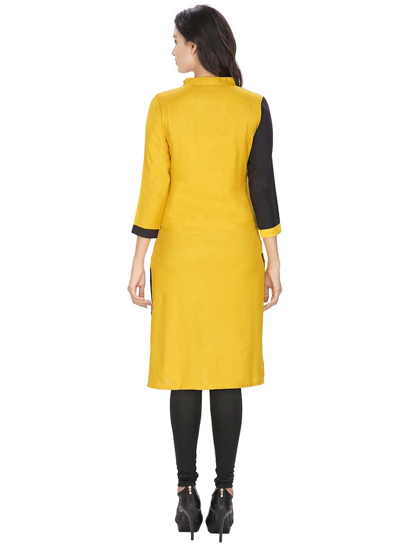 straight embroidered kurta - 15524870 - Zoom Image - 3