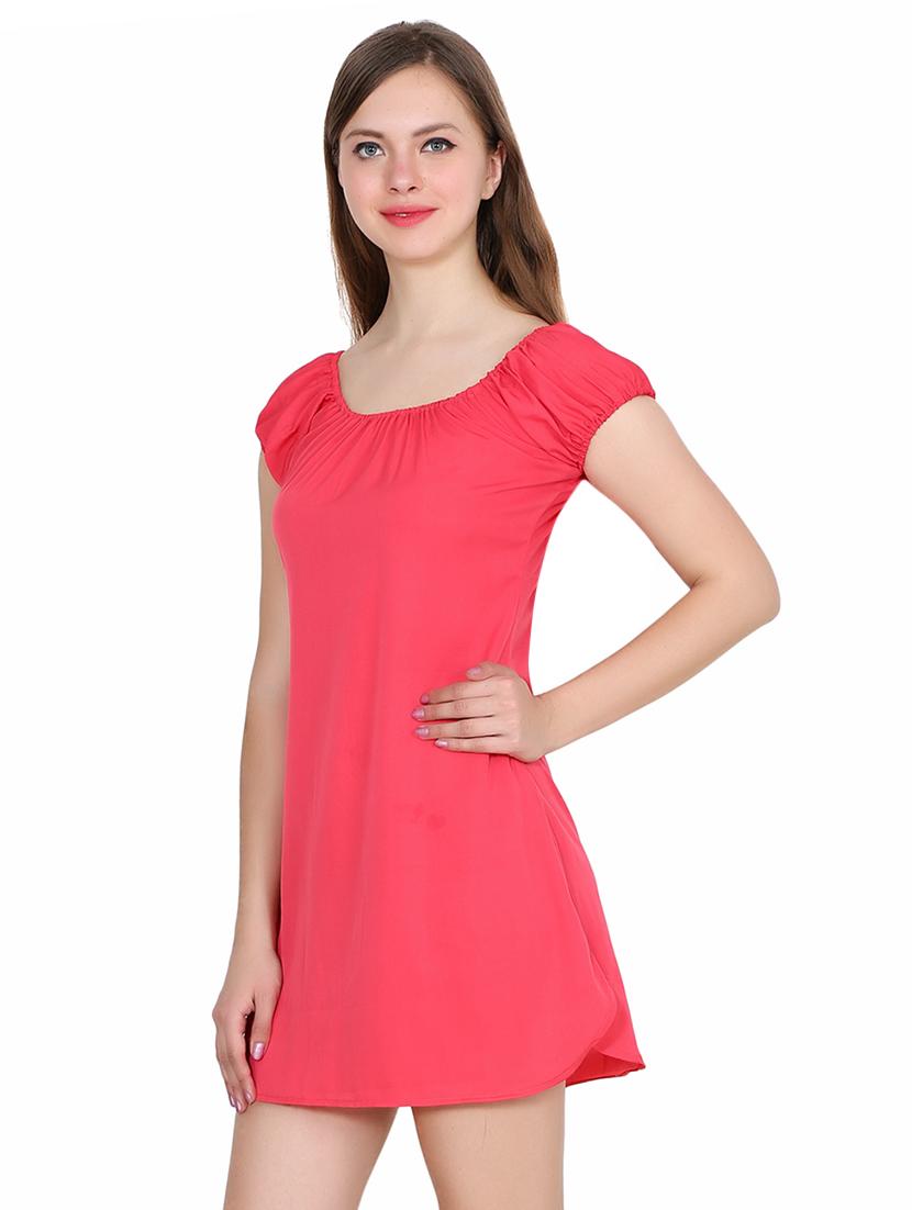 gathered neck detail dress - 15524881 - Zoom Image - 2