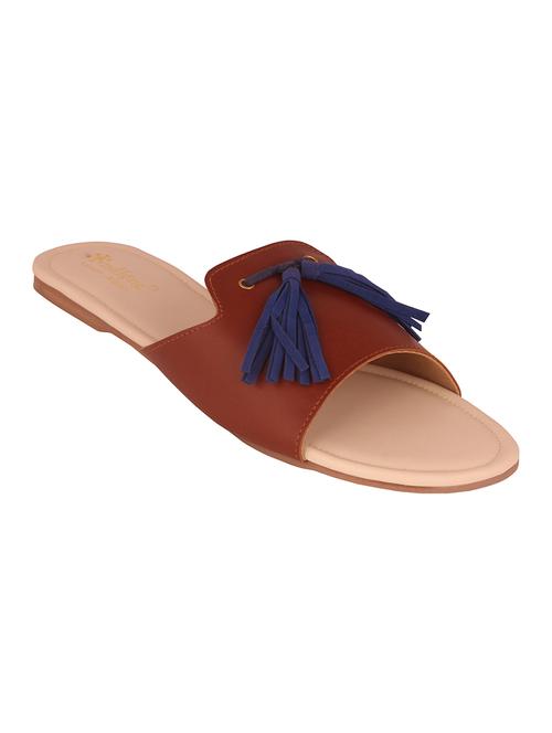 tan slip on sandals - 15526464 - Standard Image - 1