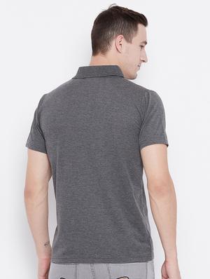 grey solid t-shirt - 15526773 - Standard Image - 3