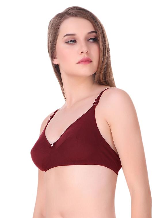 bow patch solid bra - 15526860 - Zoom Image - 2