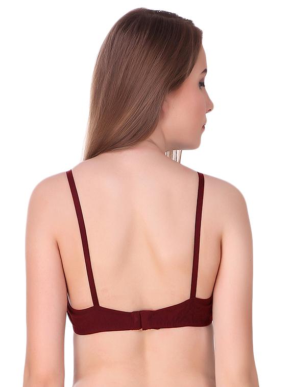 set of 2 bow patch solid bra - 15526864 - Zoom Image - 3