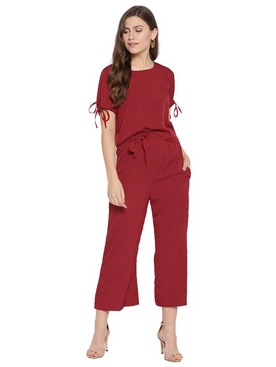 tie detail top and trouser set - 15526915 - Zoom Image - 1